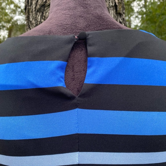 Vintage R&K Originals Colorful Striped Ruched Tie Dress - Picture 7 of 10